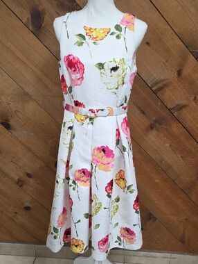 danny & nicole sleeveless lace floral fit & flare dress Danny & Nicole | Dresses | Danny And Nicole Womens Navy Blue 6p Lace Dress Fit Flare Zipper Sleeveless
